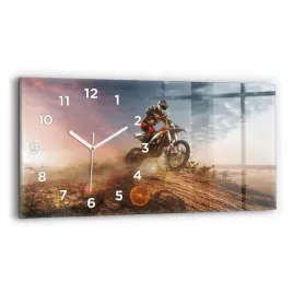 poziomy-zegar-szklany-na-sciane-do-kuchni-mezczyzna-na-motocyklu-60x30-cm