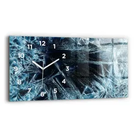 poziomy-foto-zegar-szklany-do-kuchni-na-sciane-zamarznieta-sciana-60x30-cm
