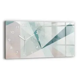 zegar-szklany-designerski-do-wnetrz-trojkaty-abstrakcja-tekstura-60x30-cm