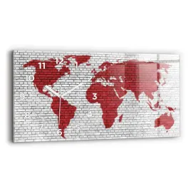 zegar-szklany-dekoracyjny-z-nadrukiem-sciana-z-cegiel-mapa-swiata-60x30-cm