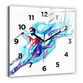designerski-kwadratowy-zegar-szklany-do-wnetrz-z-grafika-narciarz-30x30-cm