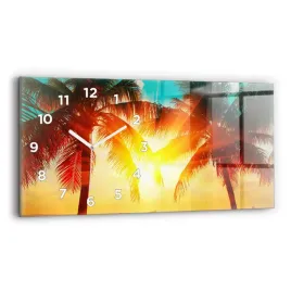 zegar-szklany-scienny-do-salonu-ze-wzorem-wakacje-odpoczynek-lato-60x30-cm