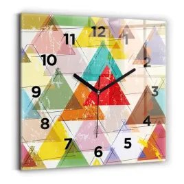 scienny-zegar-szklany-ze-stylowym-nadrukiem-geometryczne-trojkaty-30x30-cm