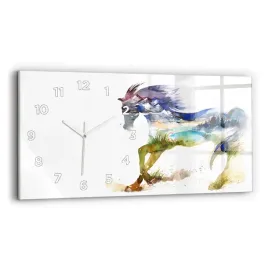dekoracyjny-zegar-szklany-na-sciane-z-grafika-malowane-gory-i-kon-60x30-cm