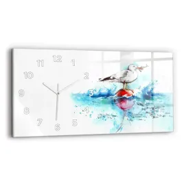 poziomy-zegar-szklany-do-kuchni-na-sciane-z-grafika-malowana-mewa-60x30-cm