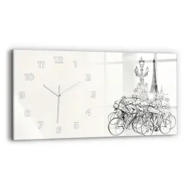 szklany-poziomy-zegar-scienny-z-nadrukiem-rysunek-wyscig-kolarski-60x30-cm