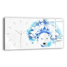 zegar-szklany-ozdobny-ze-stylowym-nadrukiem-niedzwiedz-na-tle-lodu-60x30-cm