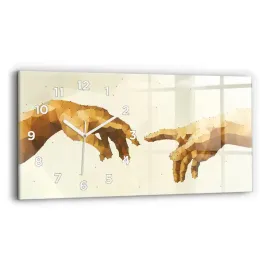 minimalistyczny-zegar-szklany-scienny-z-nadrukiem-stworzenie-adama-60x30-cm