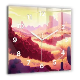 zegar-szklany-do-kuchni-na-sciane-z-nadrukiem-pustynia-w-arizonie-60x60-cm