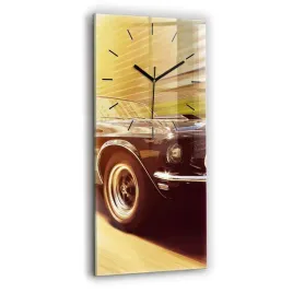pionowy-zegar-szklany-ozdobny-z-grafika-klasyczny-stary-samochod-30x60-cm