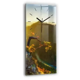 scienny-pionowy-zegar-szklany-do-salonu-zachod-slonca-nad-gorami-30x60-cm