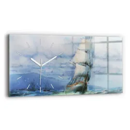 zegar-szklany-dekoracyjny-ze-stylowym-nadrukiem-statek-na-wodzie-60x30-cm