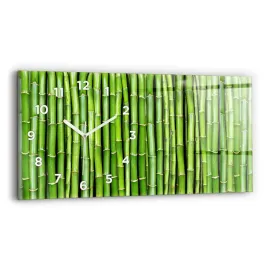 designerski-poziomy-foto-zegar-szklany-do-wnetrz-bambus-azjatycki-60x30-cm