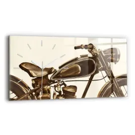zegar-szklany-scienny-do-salonu-ze-wzorem-sepia-motocykla-vintage-60x30-cm