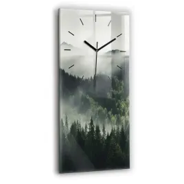 zegar-szklany-scienny-do-biura-ze-stylowym-nadrukiem-las-krajobraz-30x60-cm