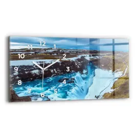 zegar-szklany-do-kuchni-z-nadrukiem-wodospad-gullfoss-na-islandii-60x30-cm