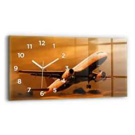 designerski-poziomy-foto-zegar-szklany-do-wnetrz-podroz-samolotem-60x30-cm