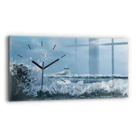 poziomy-zegar-szklany-do-kuchni-ze-wzorem-fotografia-fal-morskich-60x30-cm