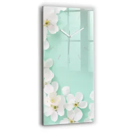 zegar-szklany-scienny-do-biura-z-nadrukiem-kwitnace-kwiaty-jabloni-30x60-cm