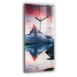 zegar-szklany-do-sypialni-z-nadrukiem-stellisee-matterhorn-jezioro-30x60-cm