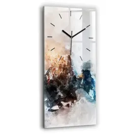 pionowy-zegar-szklany-minimalistyczny-scienny-abstrakcyjne-twarze-30x60-cm