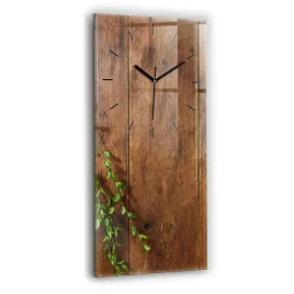 minimalistyczny-zegar-szklany-scienny-ze-wzorem-rustykalne-drewno-30x60-cm