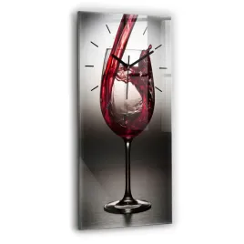 pionowy-zegar-szklany-do-salonu-ze-stylowym-nadrukiem-lampka-wina-30x60-cm