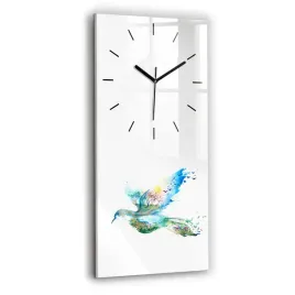 wiszacy-pionowy-zegar-szklany-z-grafika-abstrakcja-ptaka-i-wiosny-30x60-cm
