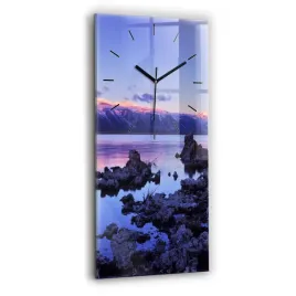zegar-szklany-nowoczesny-ze-stylowym-nadrukiem-jezioro-kalifornia-30x60-cm