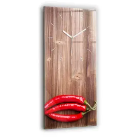 zegar-szklany-scienny-do-nowoczesnych-wnetrz-z-nadrukiem-papryczki-30x60-cm