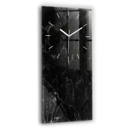 minimalistyczny-pionowy-foto-zegar-szklany-scienny-czarny-marmur-30x60-cm