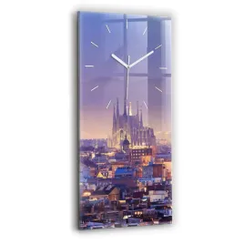elegancki-pionowy-foto-zegar-szklany-na-sciane-widok-na-barcelonie-30x60-cm