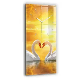 pionowy-zegar-szklany-minimalistyczny-scienny-zakochane-labedzie-30x60-cm