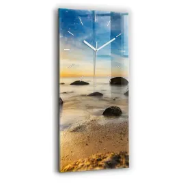 foto-zegar-szklany-scienny-do-biura-wschod-slonca-morze-baltyckie-30x60-cm