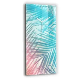 foto-zegar-szklany-scienny-do-nowoczesnych-wnetrz-tropikalna-palma-30x60-cm
