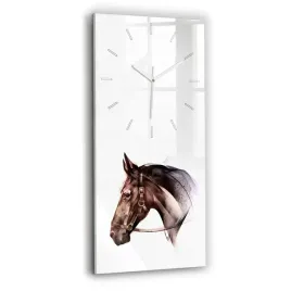 pionowy-foto-zegar-szklany-scienny-do-salonu-malowany-profil-konia-30x60-cm