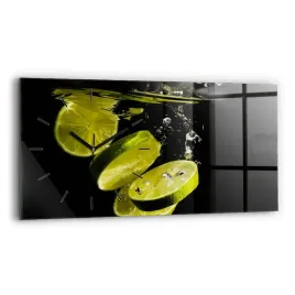 minimalistyczny-poziomy-zegar-szklany-scienny-z-nadrukiem-limonki-60x30-cm