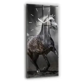 pionowy-zegar-szklany-do-kuchni-na-sciane-z-grafika-galopujacy-kon-30x60-cm
