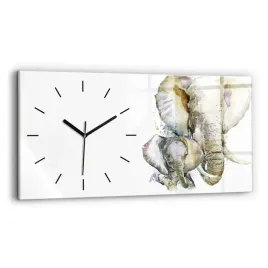 zegar-szklany-scienny-do-biura-ze-wzorem-malowane-zwierzeta-slonie-60x30-cm