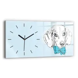 wiszacy-poziomy-zegar-szklany-ze-stylowym-nadrukiem-pies-szczeniak-60x30-cm