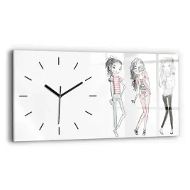 zegar-szklany-scienny-do-nowoczesnych-wnetrz-ze-wzorem-moda-damska-60x30-cm