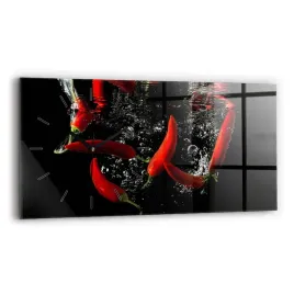 dekoracyjny-poziomy-zegar-szklany-z-nadrukiem-papryczki-w-wodzie-60x30-cm