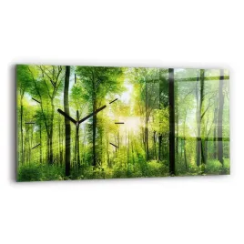 dekoracyjny-zegar-szklany-na-sciane-z-nadrukiem-natura-las-drzewa-60x30-cm