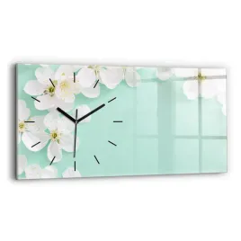 nowoczesny-poziomy-foto-zegar-szklany-na-sciane-kwitnace-stokrotki-60x30-cm