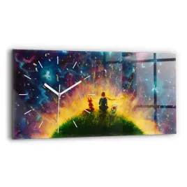 minimalistyczny-foto-zegar-szklany-scienny-abstrakcja-maly-ksiaze-60x30-cm