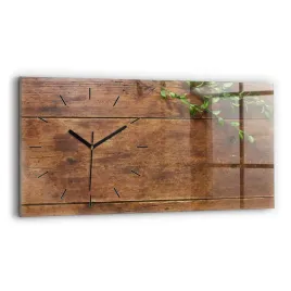zegar-szklany-designerski-ze-stylowym-nadrukiem-rustykalne-drewno-60x30-cm