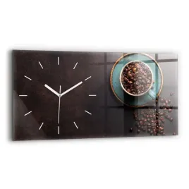 poziomy-zegar-szklany-do-kuchni-na-sciane-z-grafika-filizanka-kawy-60x30-cm