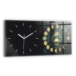 elegancki-foto-zegar-szklany-na-sciane-fazy-ksiezyca-i-klepsydra-60x30-cm
