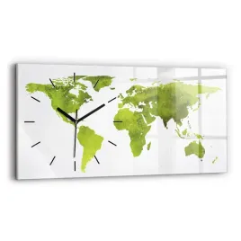 zegar-szklany-do-salonu-ze-stylowym-nadrukiem-akwarele-mapa-swiata-60x30-cm
