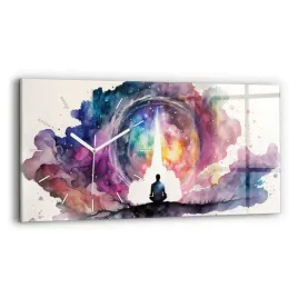 zegar-szklany-do-kuchni-ze-stylowym-nadrukiem-medytacja-styl-zycia-60x30-cm